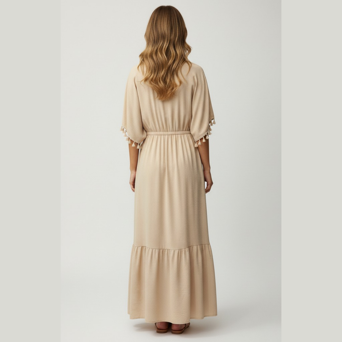 Desert Dream- Beige Kaftan Dress