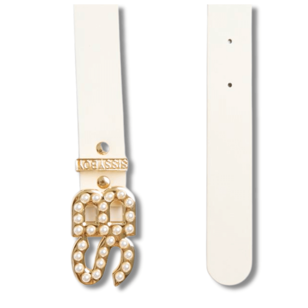 Pearl - Cream Branded SB Belt