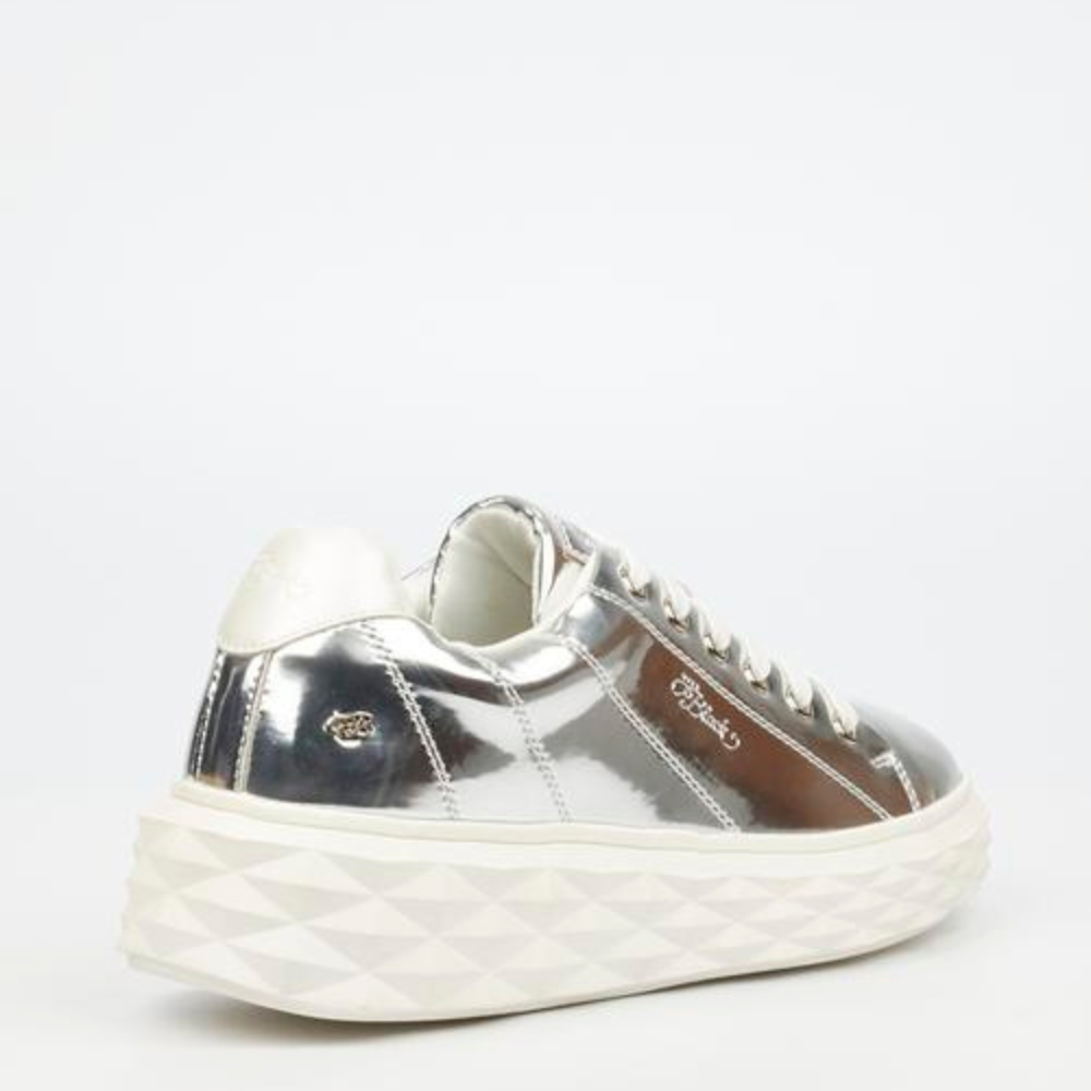 Silver Chunky Miss Black Sneaker  - Choo 1