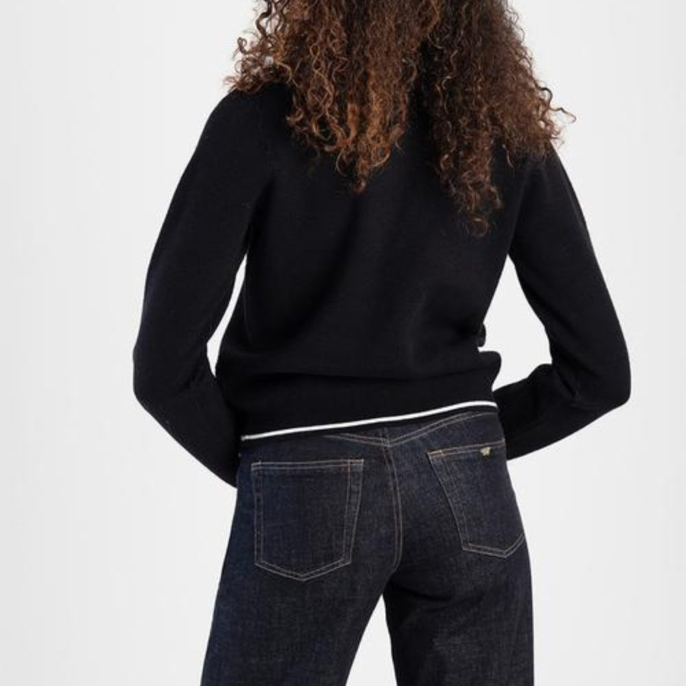 Marianna - Black Logo Knit Sweater