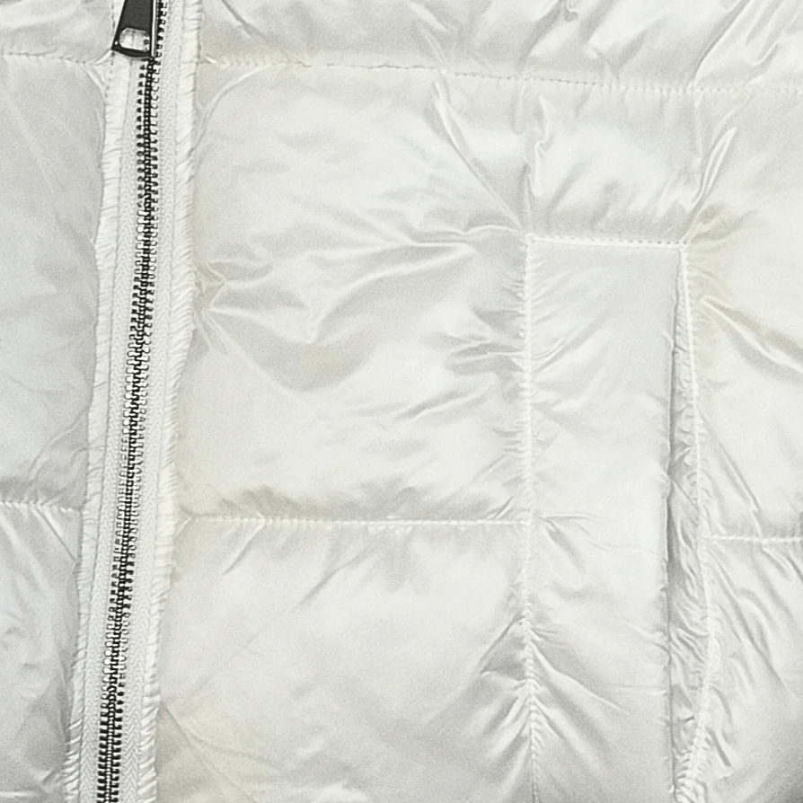 Roll  With It - White Puffer Jacket With Fur Collar