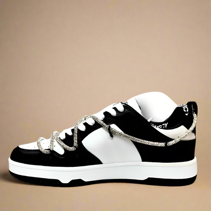 Sissy Boy Iridescent Sneaker With Diamante Trim