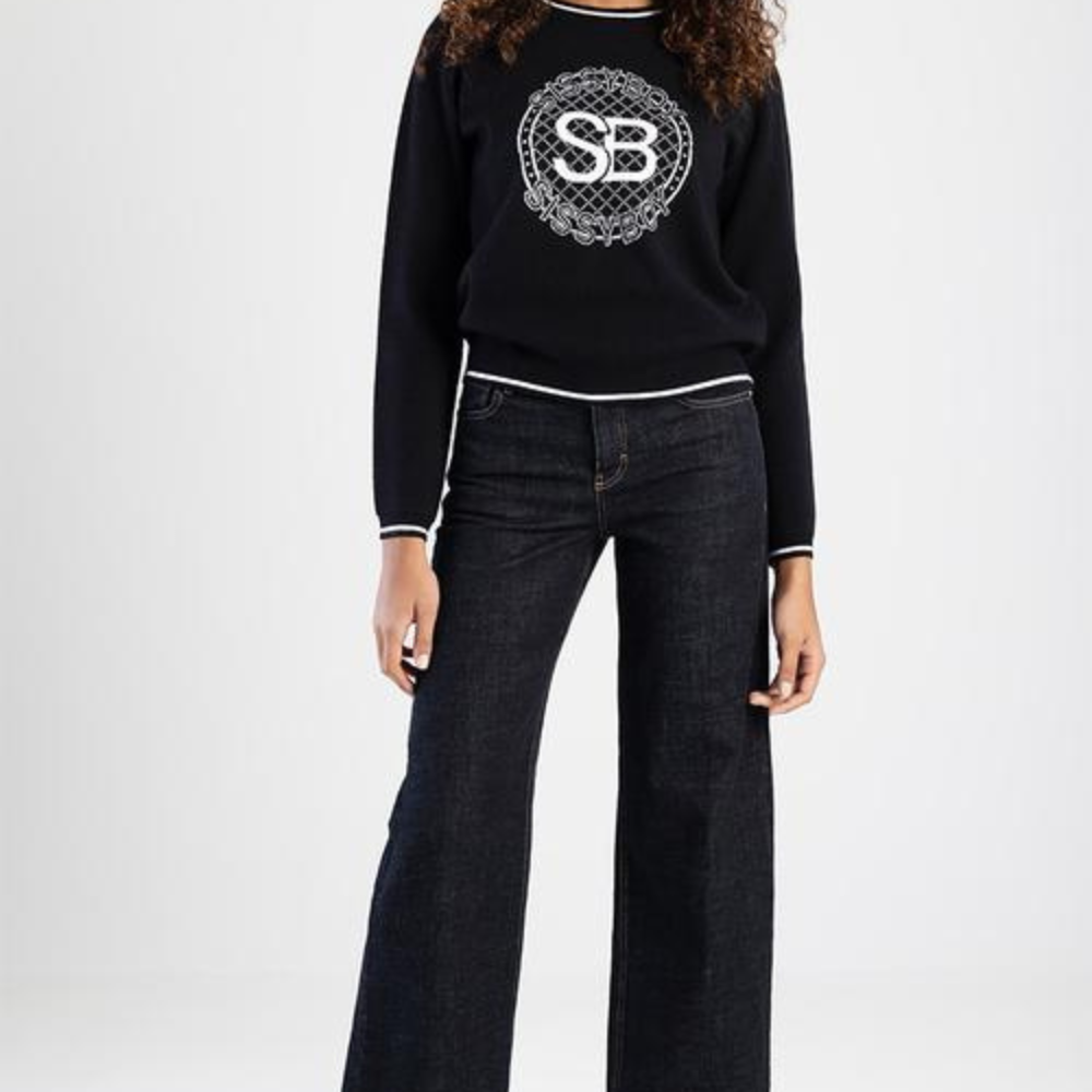 Marianna - Black Logo Knit Sweater
