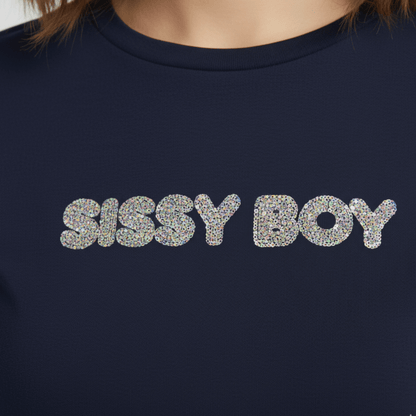 Wild Hearts - Navy T-Shirt With Pearls