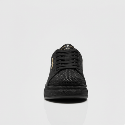 Emblazon - Black All Over Diamante Sneaker