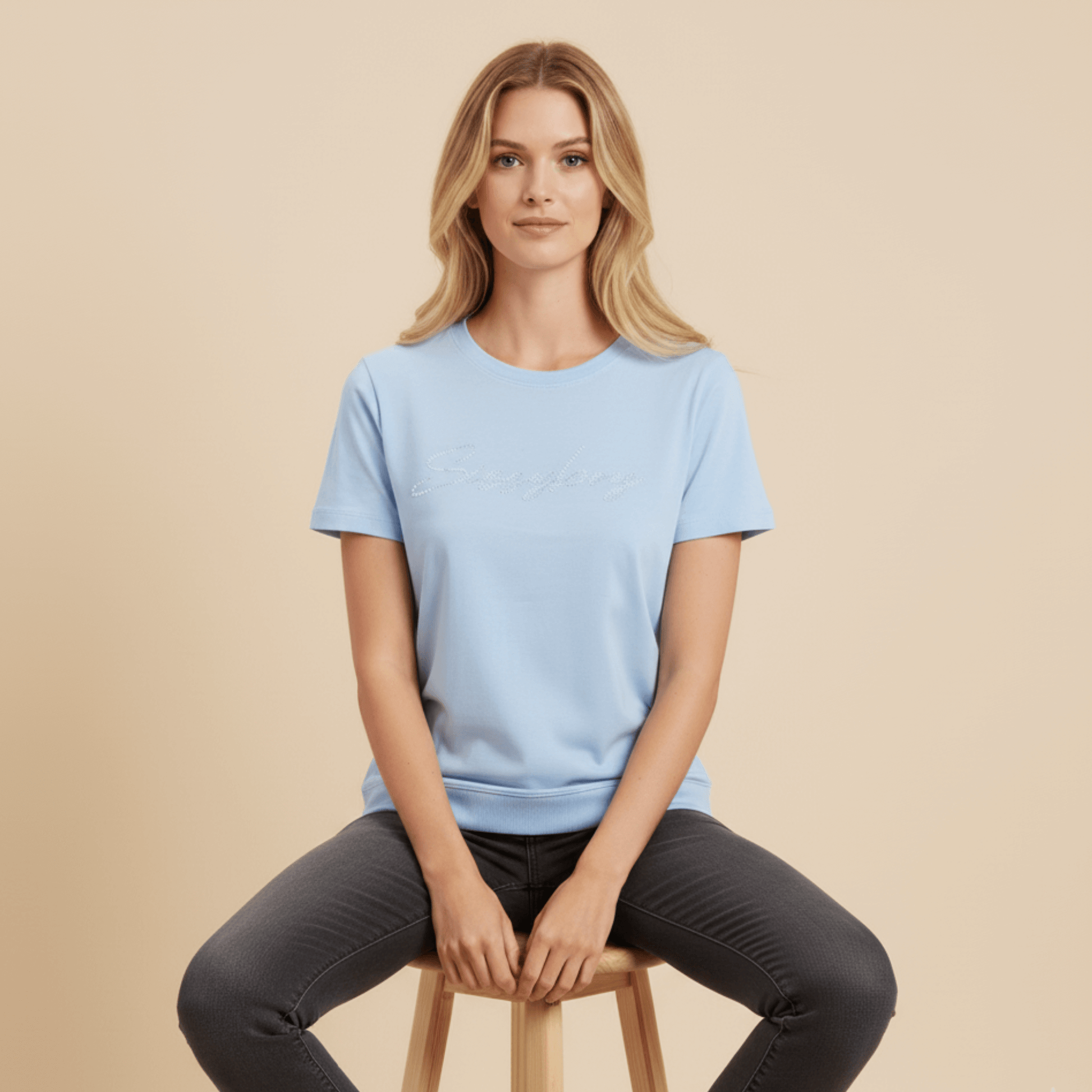 Dream Drifter regular fit T-shirt in powder blue