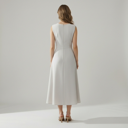 Lotus Lane - Stone Sleevless Midi Dress