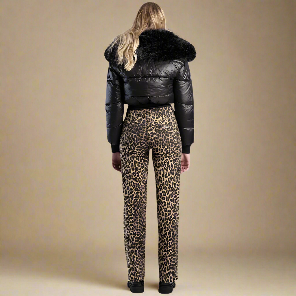 Roll with It - Black Puffer Jacket With Fur Collar