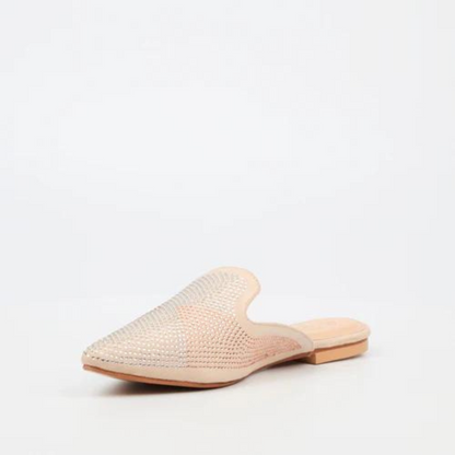 Zurich 2 - Nude Diamante Flats