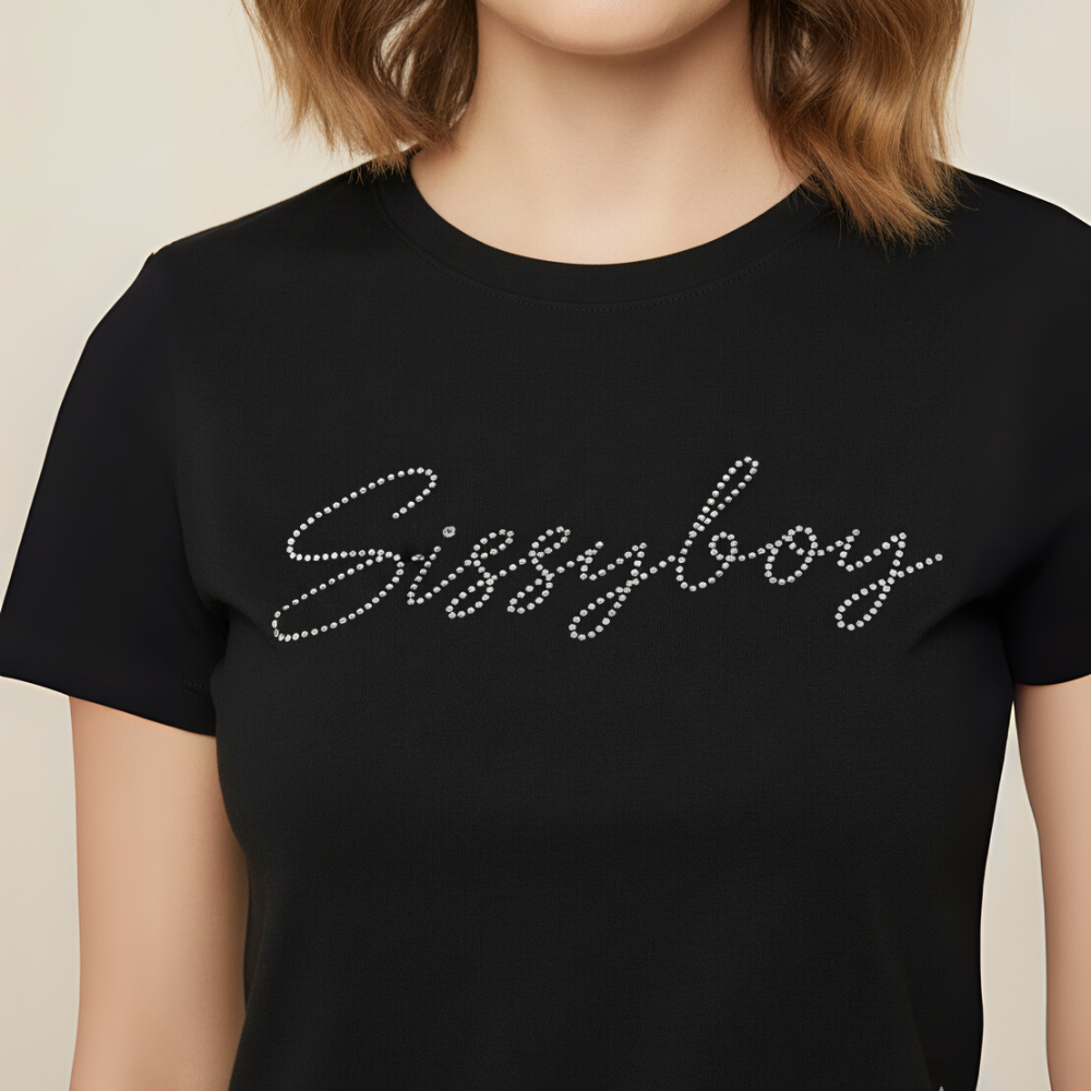 Sissy Boy logo T-shirt for women in classic black