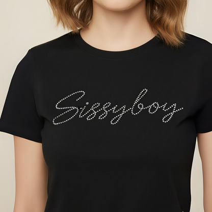 Sissy Boy logo T-shirt for women in classic black