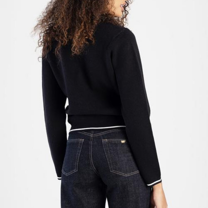 Marianna - Black Logo Knit Sweater