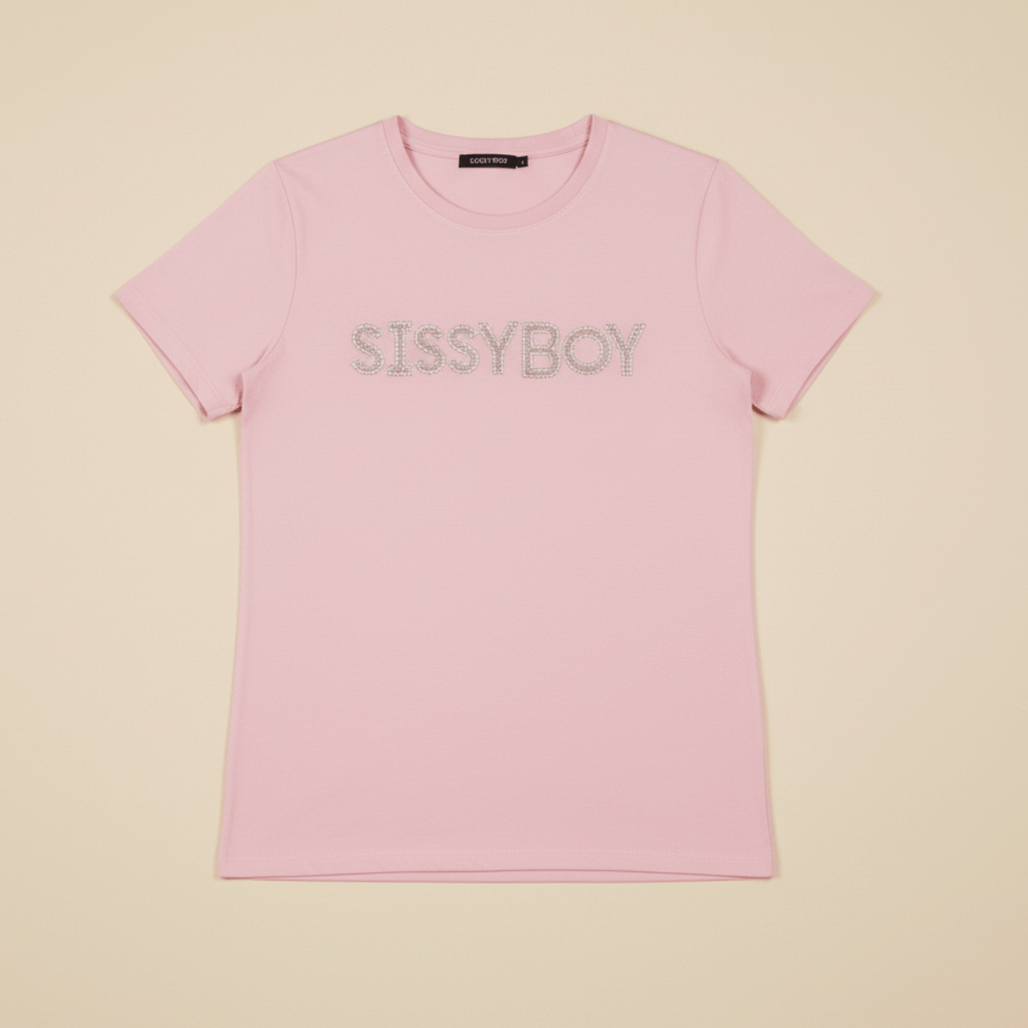 Women’s pink diamante logo t-shirt Sissy Boy