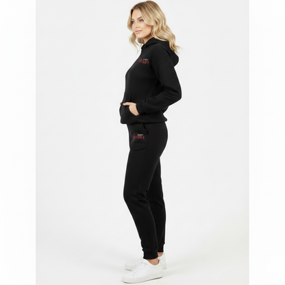 Full Speed - Hoodie Sweater And Pants - Black