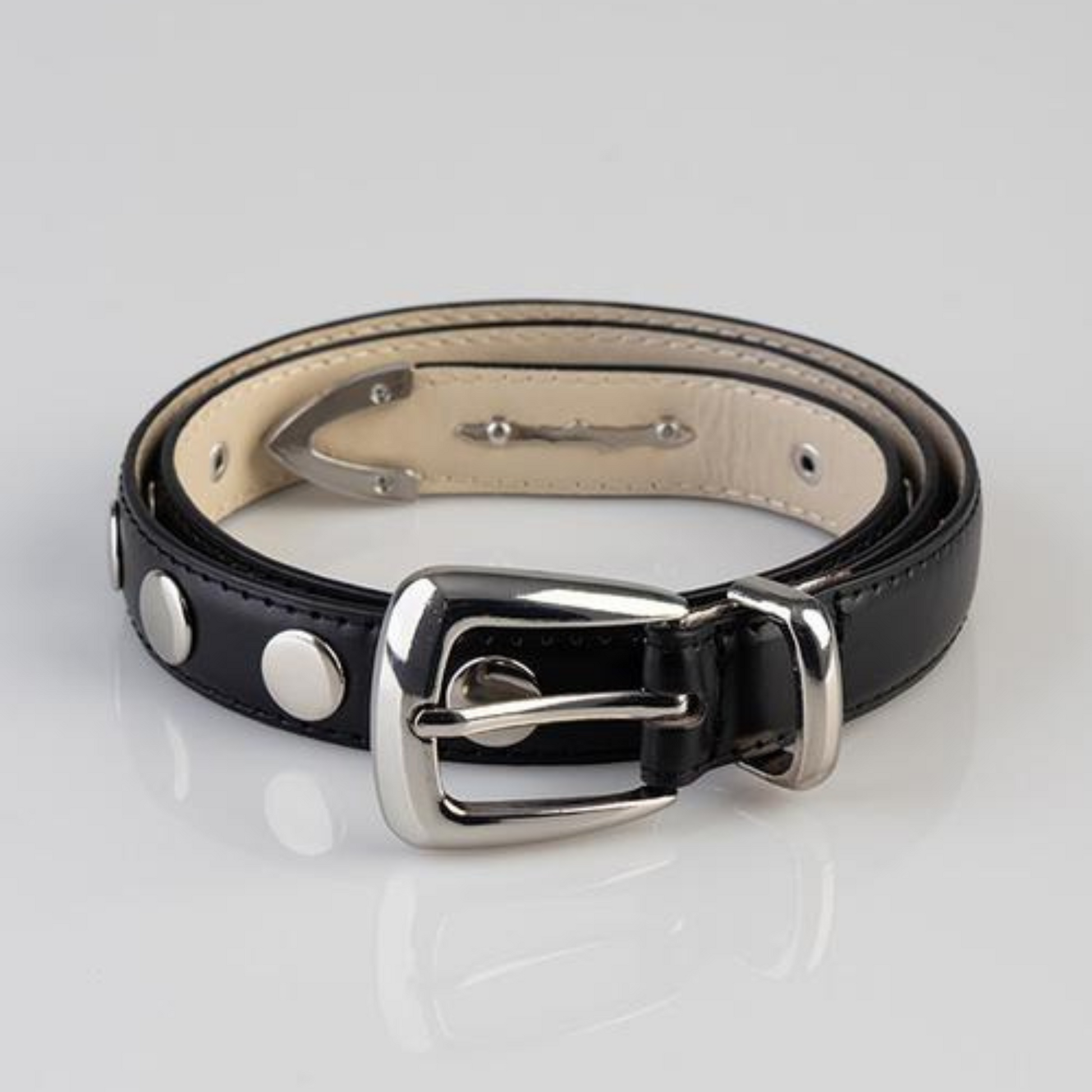 Sissy Boy studded belt for women – black with metallic accents