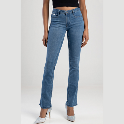 Southern - Medium Wash Low Rise Bum Booster Bootleg Jean