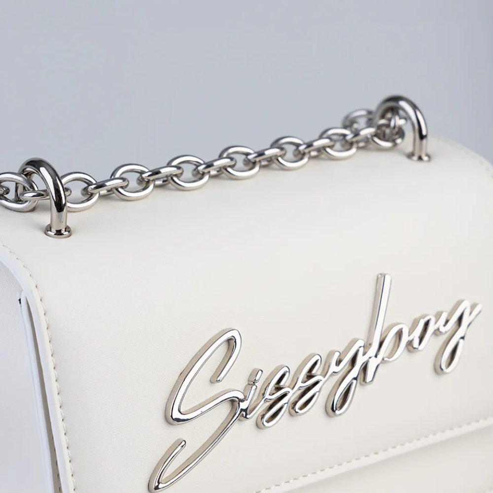Slay Fest - Structured Crossbody Bag - Cream
