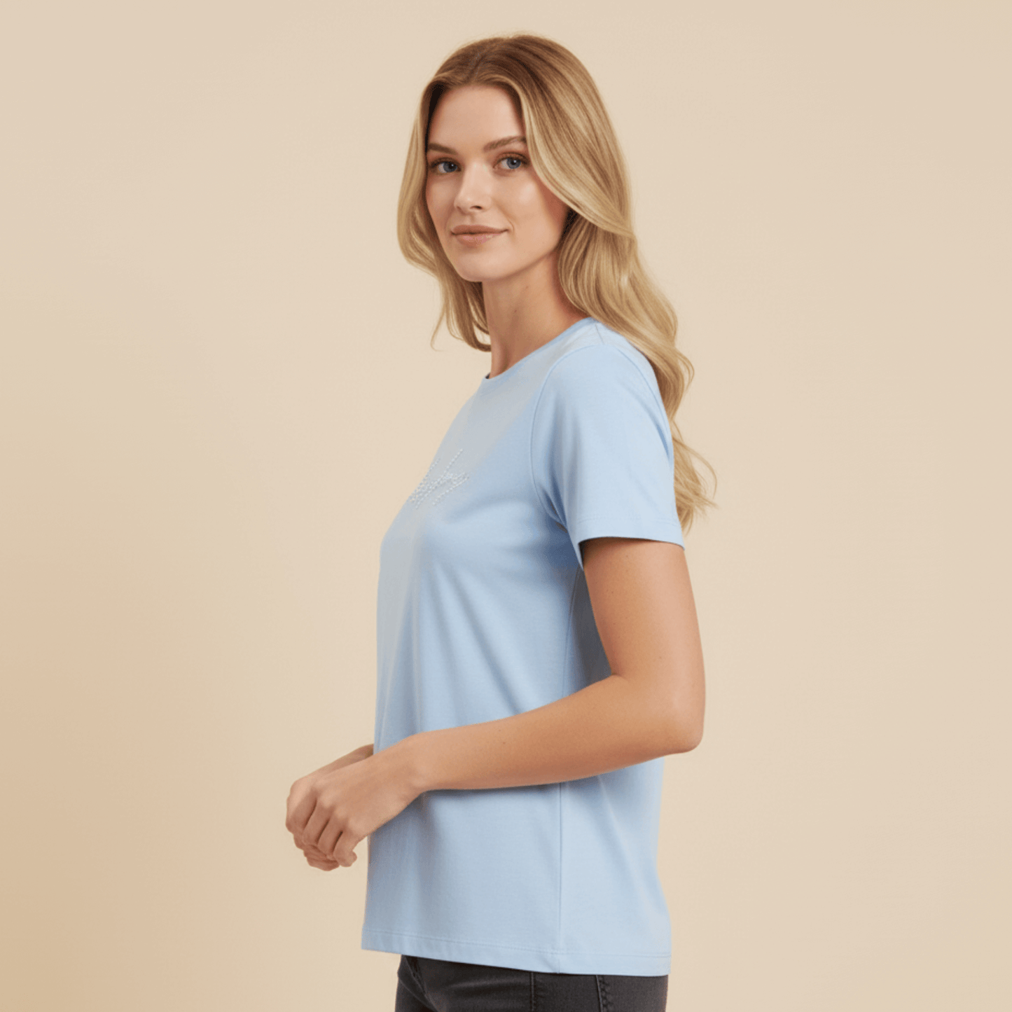 Sissy Boy women’s powder blue T-shirt with front branding