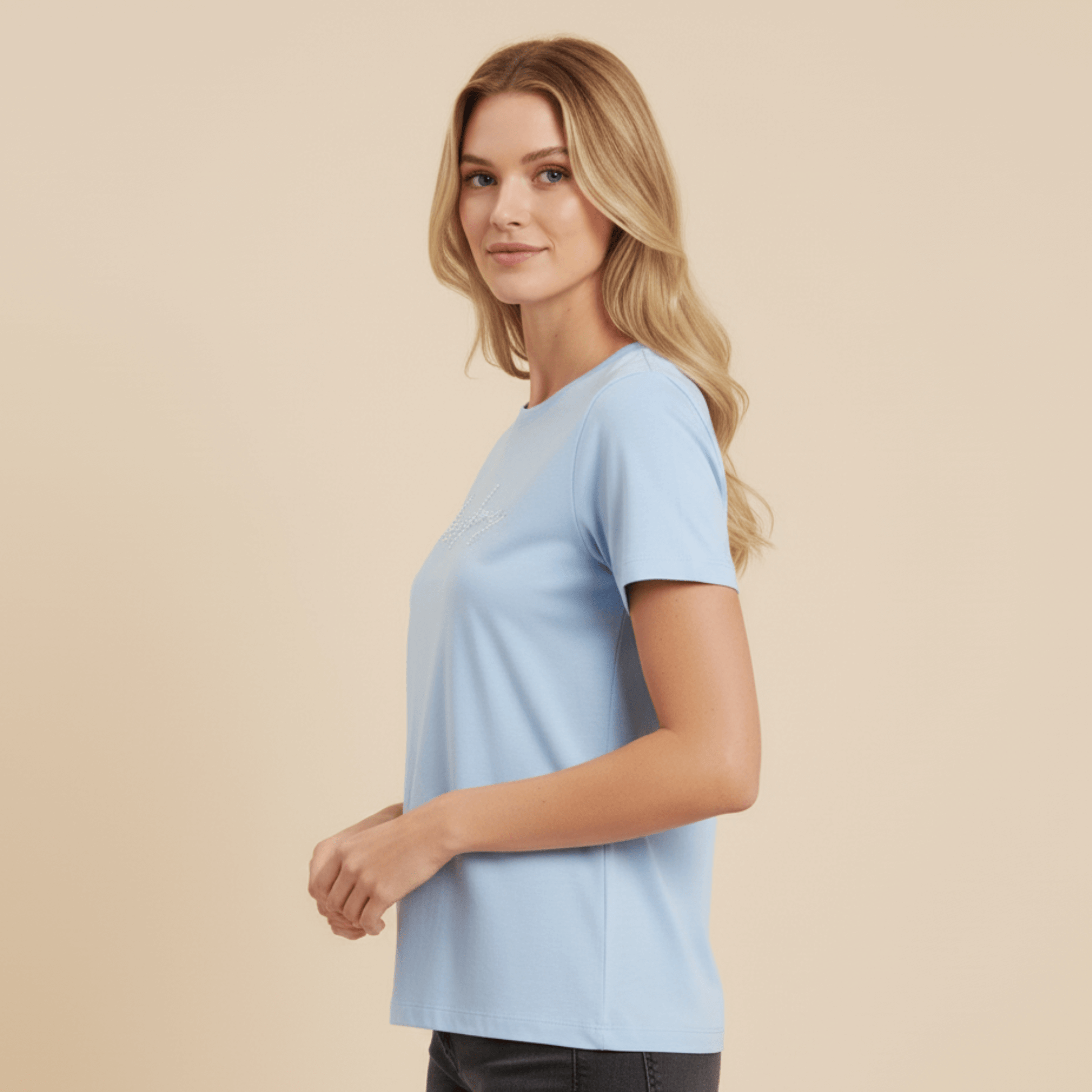 Sissy Boy women’s powder blue T-shirt with front branding