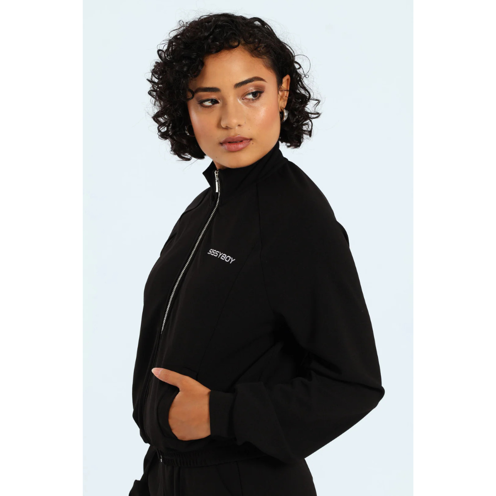 Champions - Sporty Cropped Jacket And Track Pant - Black