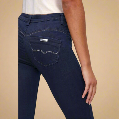 Sissy Boy Blue Black Skinny Jeans with silver embellished back pockets 