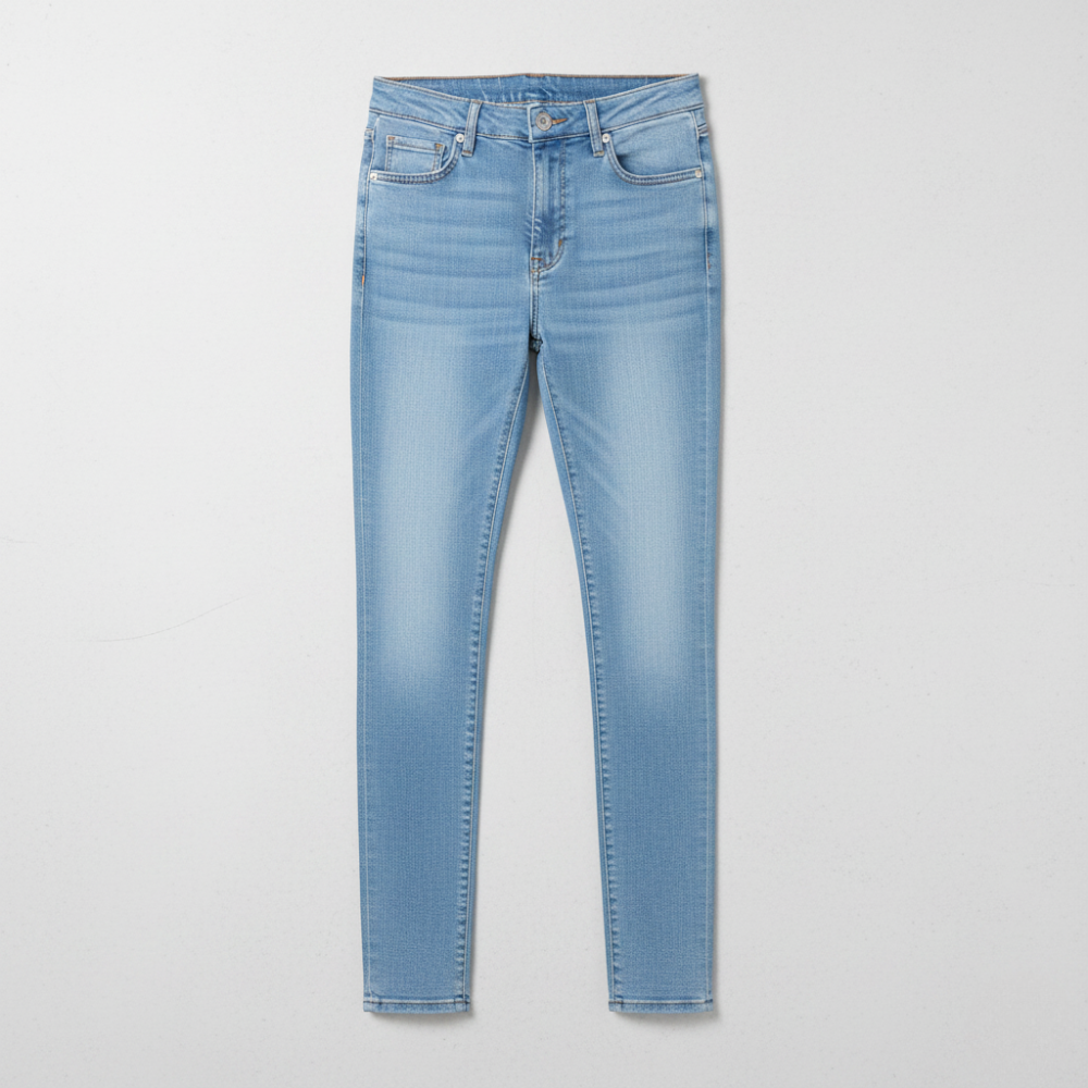 Sissy Boy Renee Mid Waist Skinny light vintage denim jeans offering a sleek, figure-flattering skinny leg fit