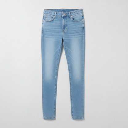 Sissy Boy Renee Mid Waist Skinny light vintage denim jeans offering a sleek, figure-flattering skinny leg fit