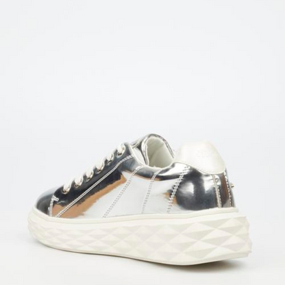 Silver Chunky Miss Black Sneaker  - Choo 1