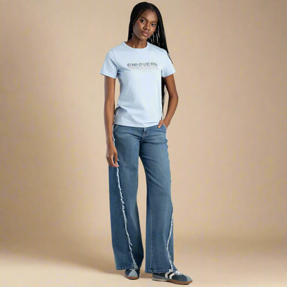 Pefect Together - Blue Regular Fit Logo Tee