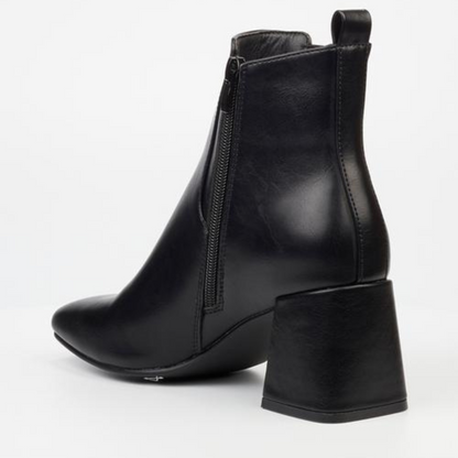 Butterfly Feet Shardae 1 black ankle boots featuring faux leather upper