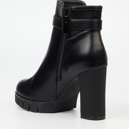 Women’s black block heel boot by Miss Black – Darling 3