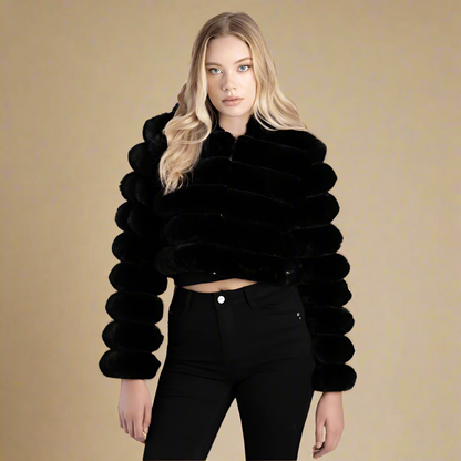 Elegant and cozy Sissy Boy Sweet and Simple faux fur jacket, part of the new winter range, ideal for layering