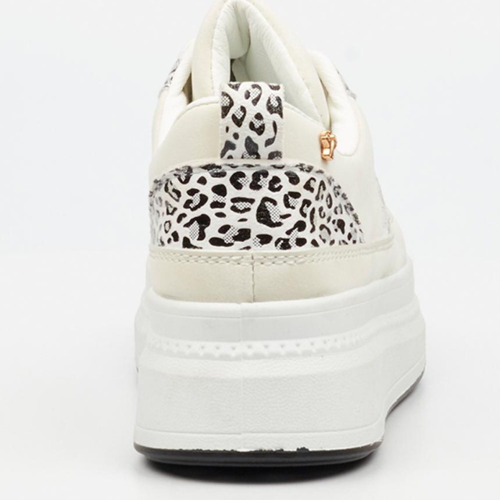 Trendy white platform sneaker Butterfly Feet Senhora 26 women’s shoe