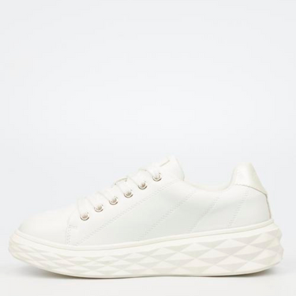 White Chunky Miss Black Sneaker  - Choo 1