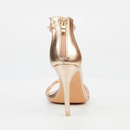 Jazz 9 - Rose Gold  Open Toe Heel
