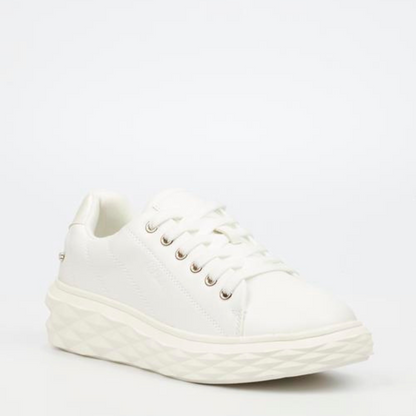 White Chunky Miss Black Sneaker  - Choo 1