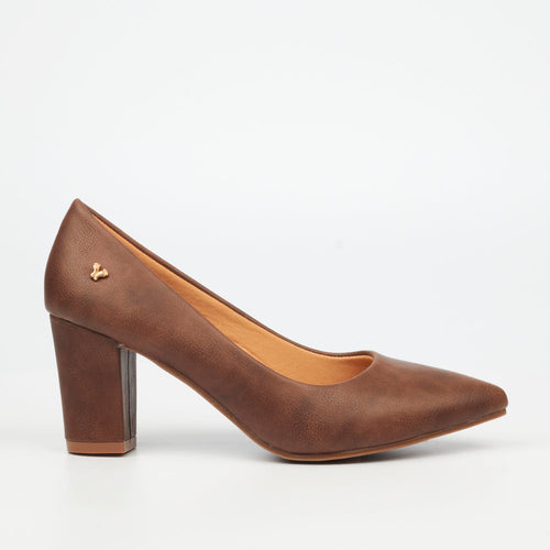 Alison - Brown Block Court Heel