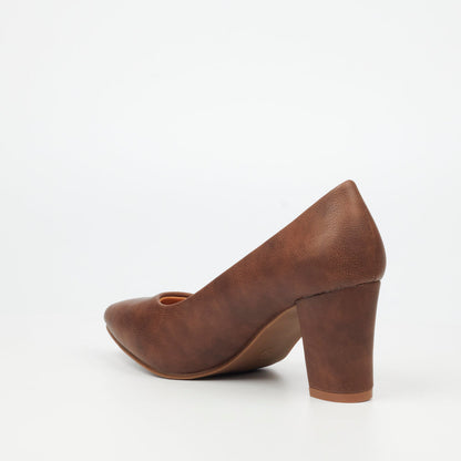 Butterfly Feet brown block heel shoes for women