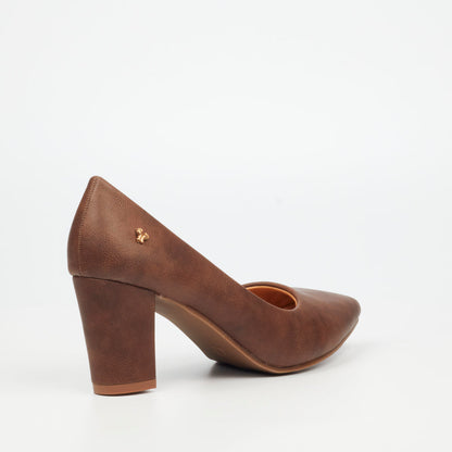 Alison - Brown Block Court Heel