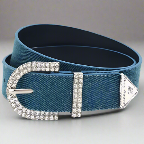 Flawless -  Denim Belt With Buckle