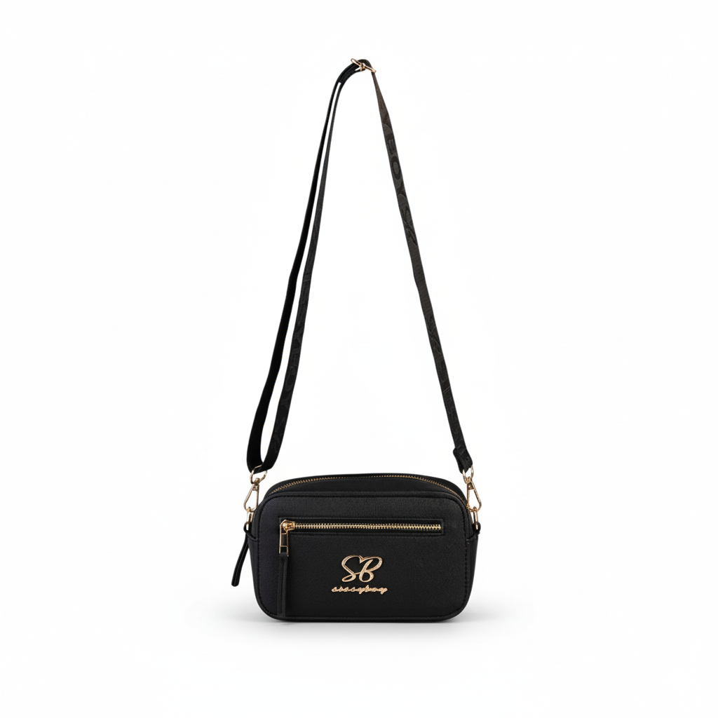 Trendy black crossbody bag by Sissy Boy with zip pocket