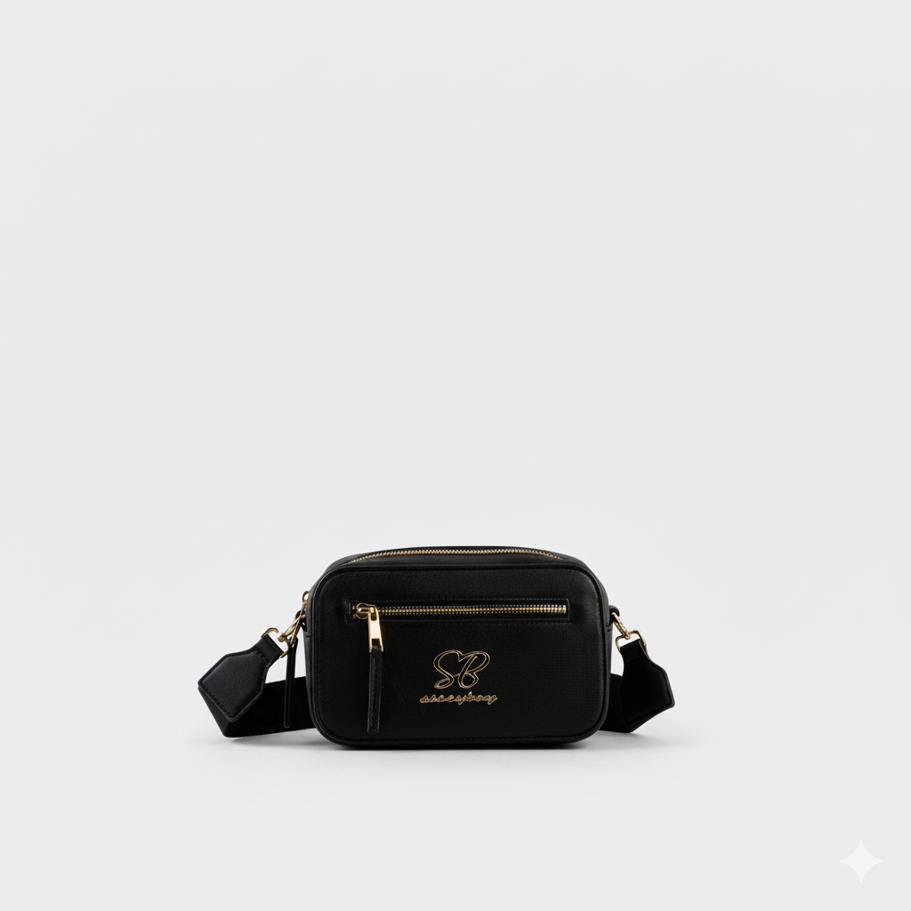 Basic Camera Crossbody Bag – Black