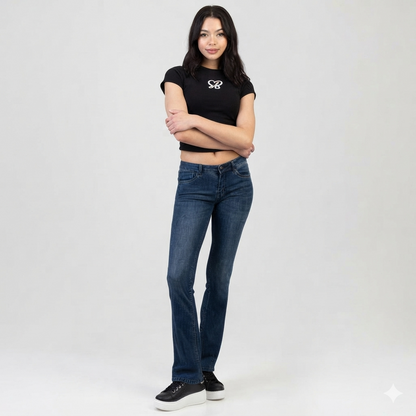 Southern - Dark Vintage Blue Bootleg Jeans