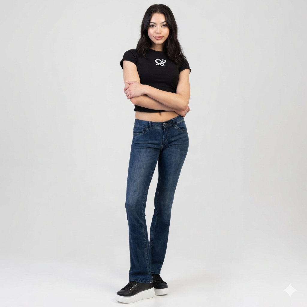 Dark Blue Sissy Boy Bootcut Denim