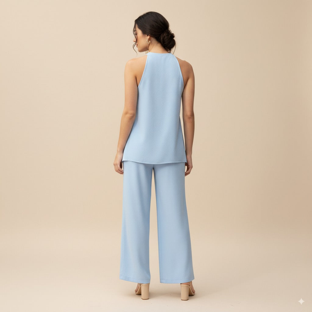 Easy Breezy Powder Blue Co-ord Set – Perfect for Brunch and Holidays