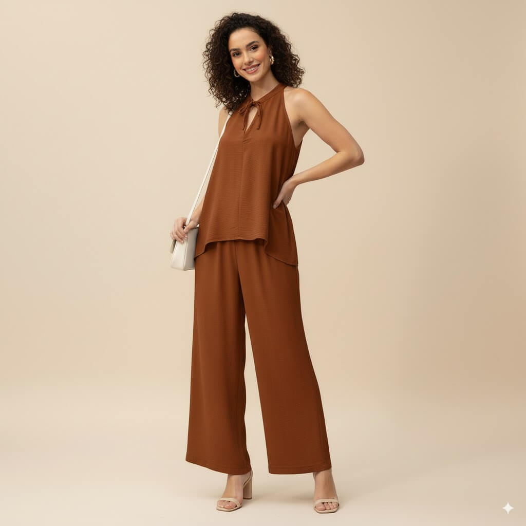Chic Brown Matching Set for Women – Saloojee Fashions
