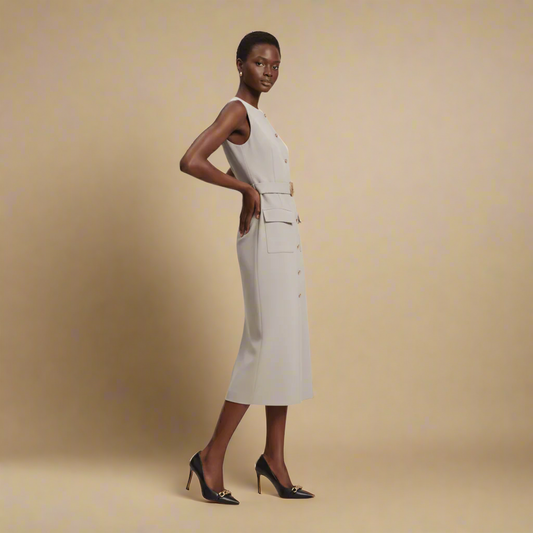 Sandy - Stone Maxi Dress