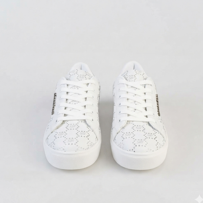 Avril white bling sneaker by Sissy Boy