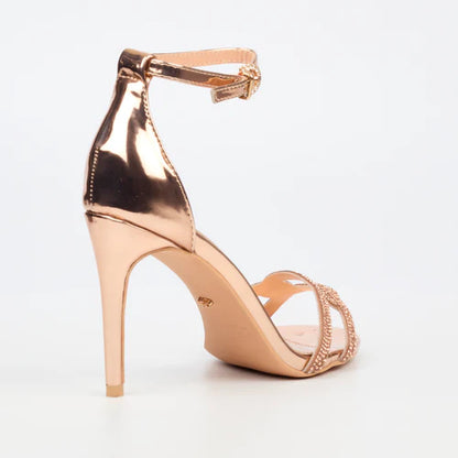 Jazz 17 Stiletto Heel in Rose Gold | Miss Black