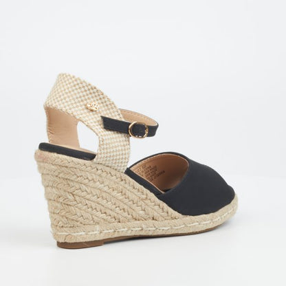Miss Black Jojo Open Toe Espadrille Wedge – Saloojee Fashions